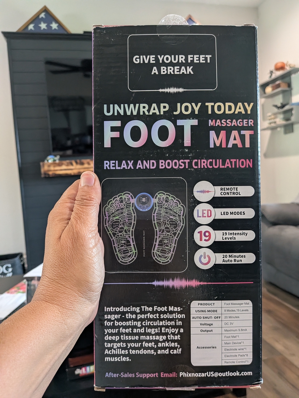 Foot Massager Mat - Black - Unbranded